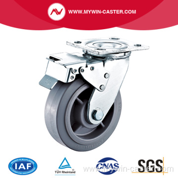 8'' Heavy Duty Swivel TPR Industrial Caster With PP Core With Total Brake